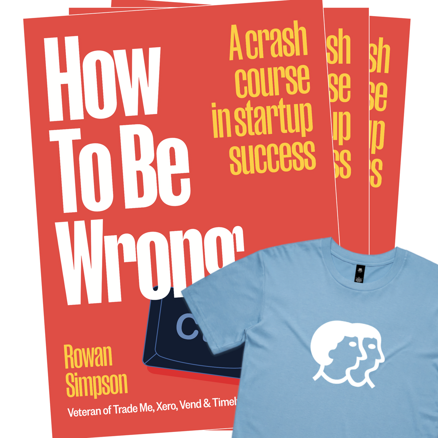 3x copies of How To Be Wrong + free Retro Logo T-Shirt